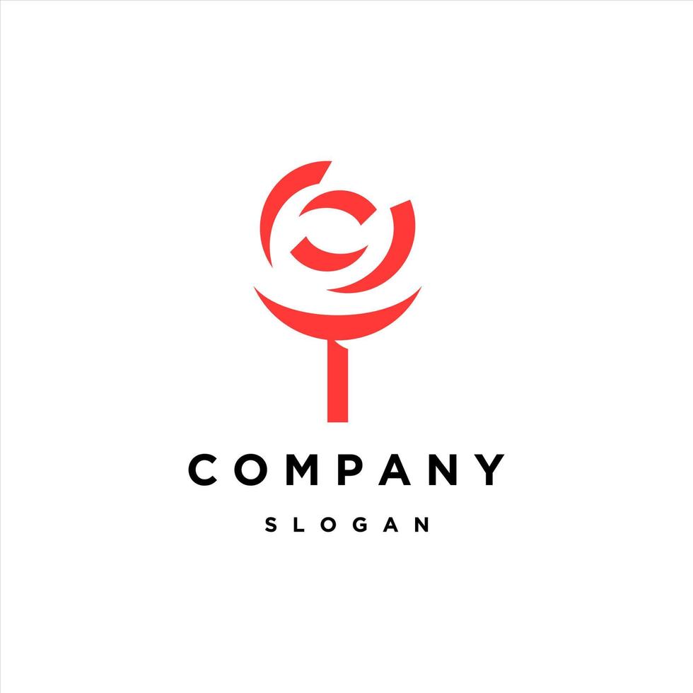 Rose logo icon design template vector