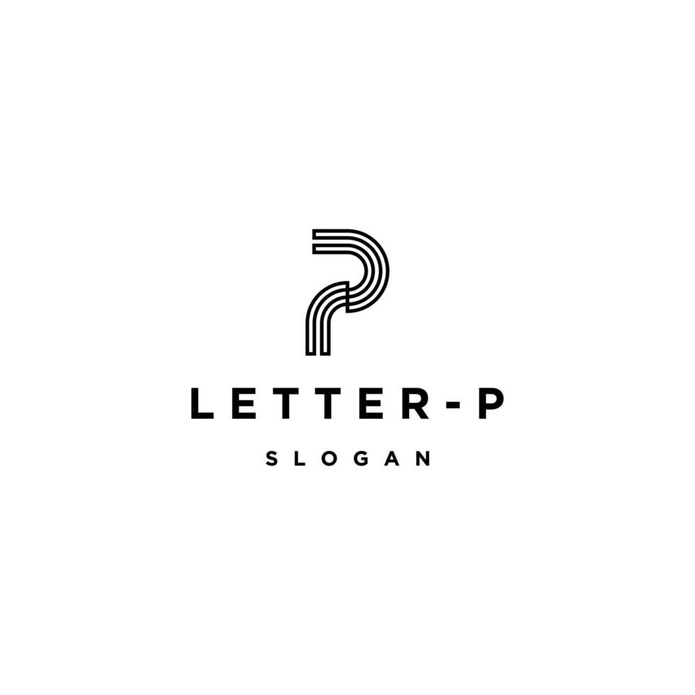 Letter P logo icon design template vector