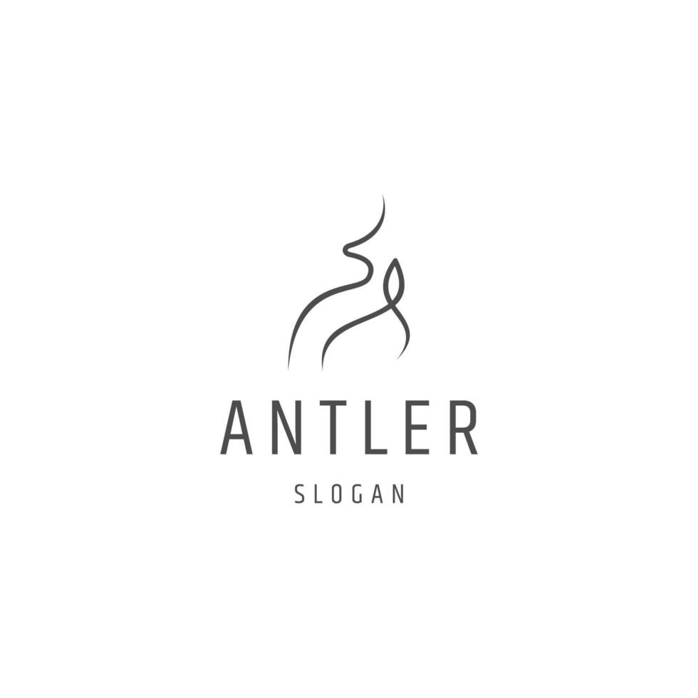 Antler logo icon design template vector