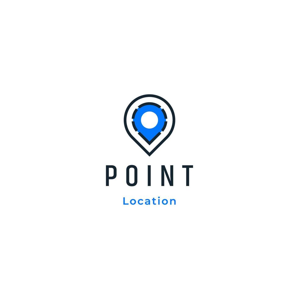 punto, ubicación, plantilla de diseño de icono de logotipo gps vector