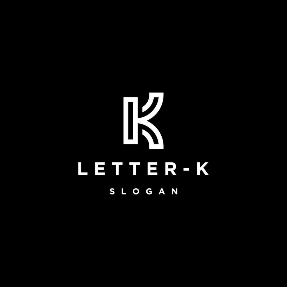 plantilla de diseño de icono de logotipo de letra k vector