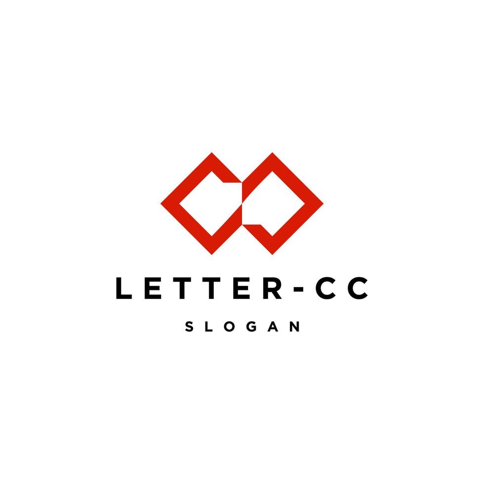 Letter CC logo icon design template vector