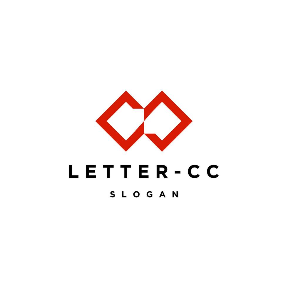 plantilla de diseño de icono de logotipo de letra cc vector