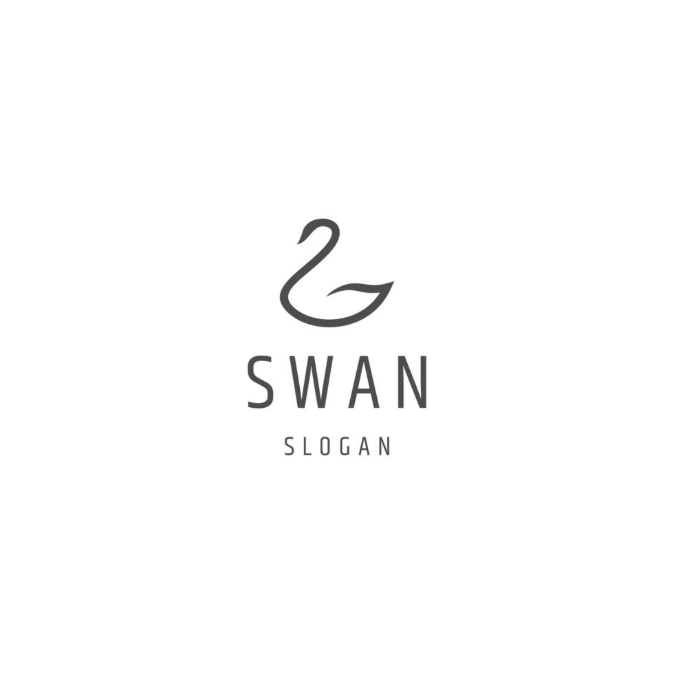 Swan logo icon design template vector