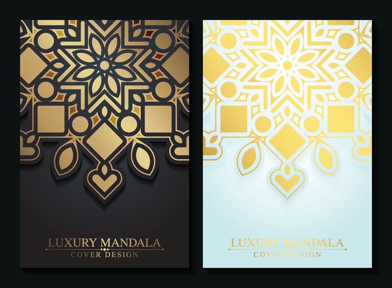 diseño de menú de mandala premium de lujo vector