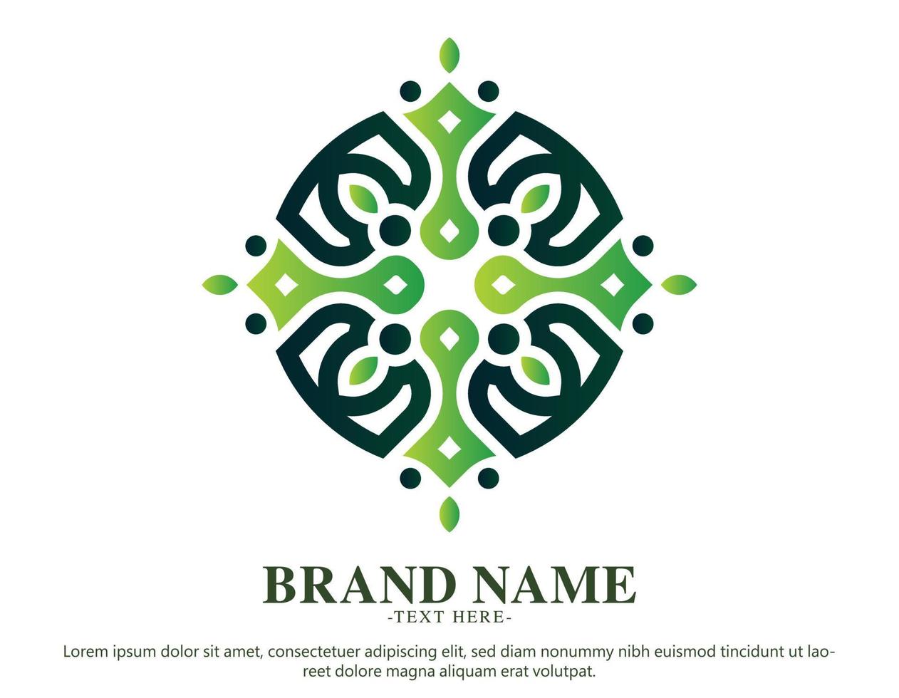 Green art logo design template vector