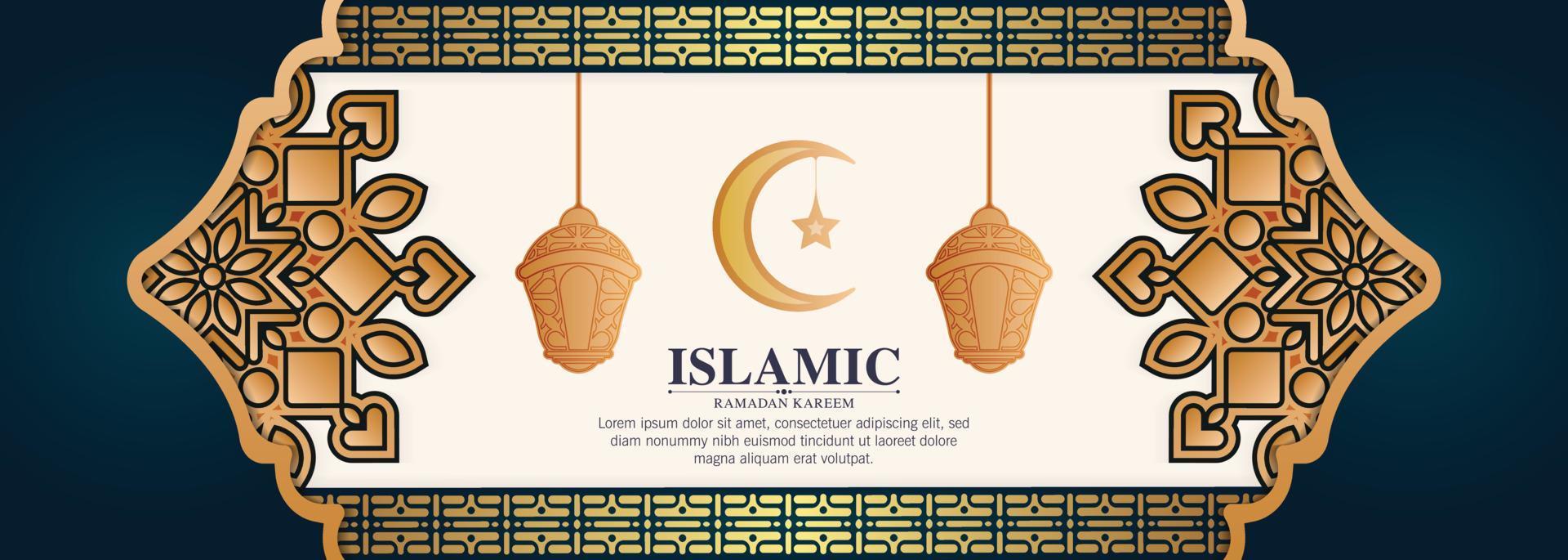 Luxury ramadan kareem background vector