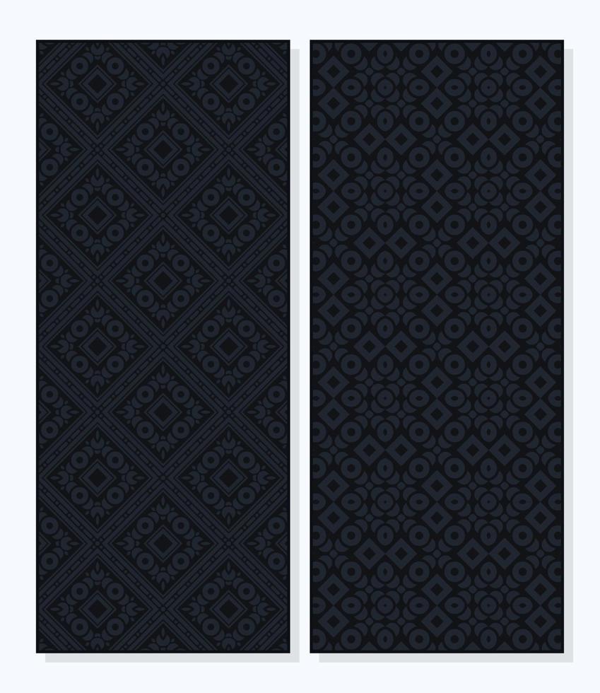 Dark abstract pattern vertical card vector