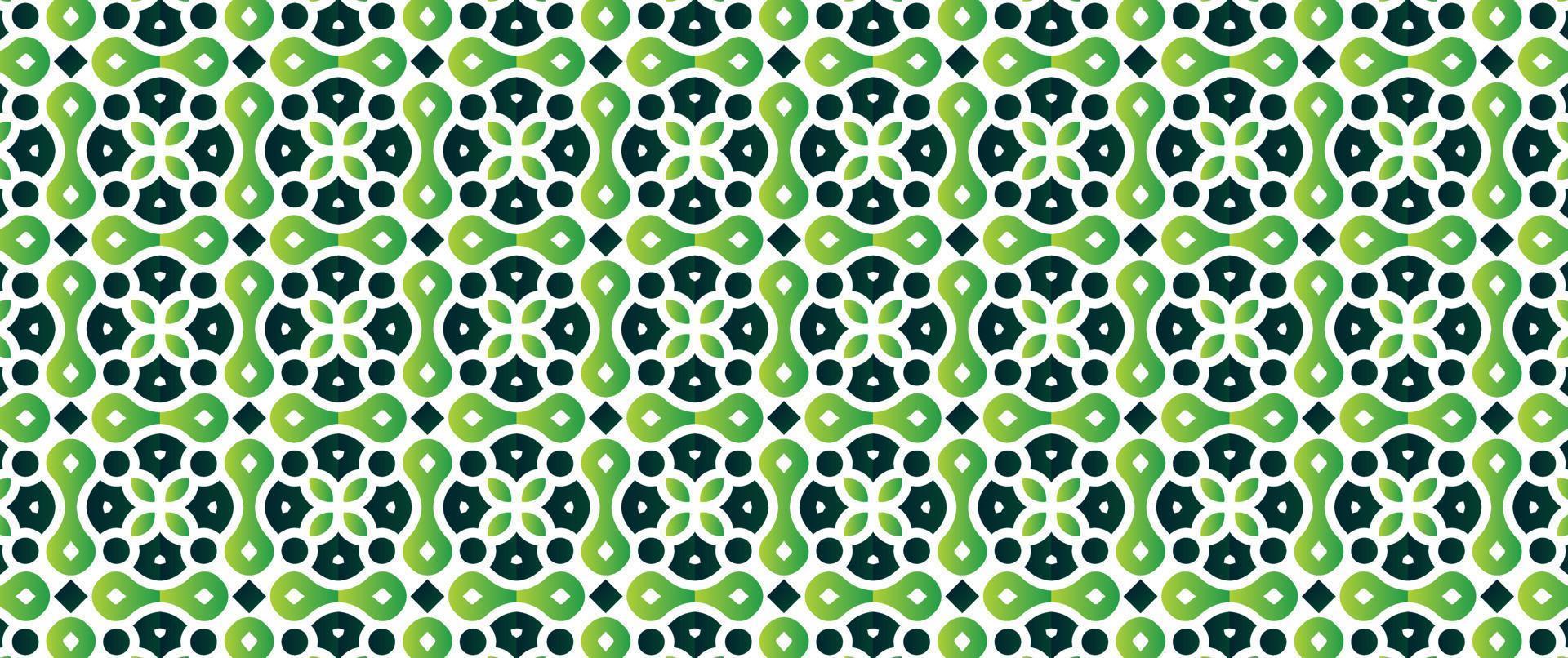 Green abstract geometric pattern design vector