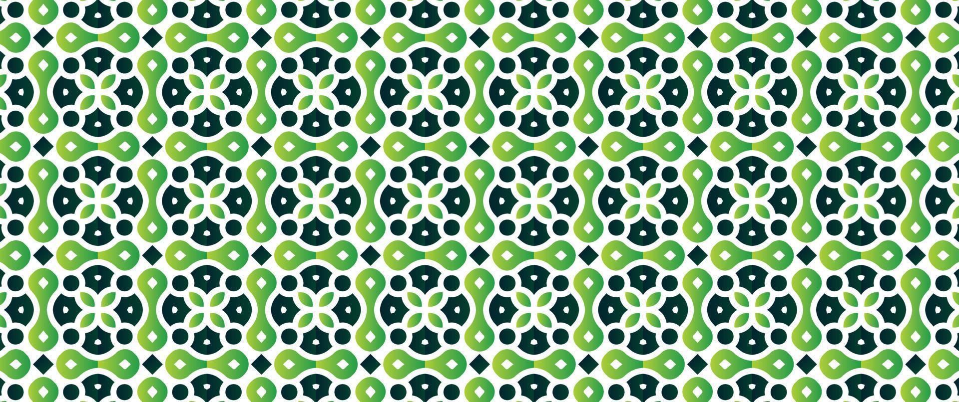 Green abstract geometric pattern design vector