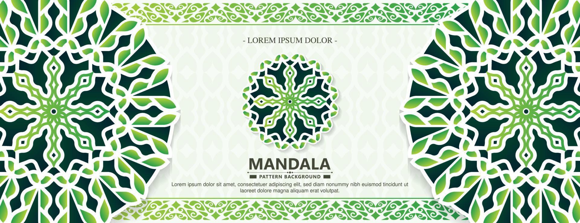 Green decorative mandala background vector