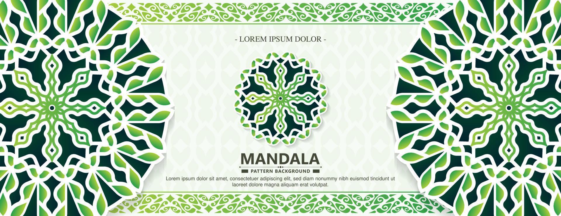 fondo de mandala decorativo verde vector