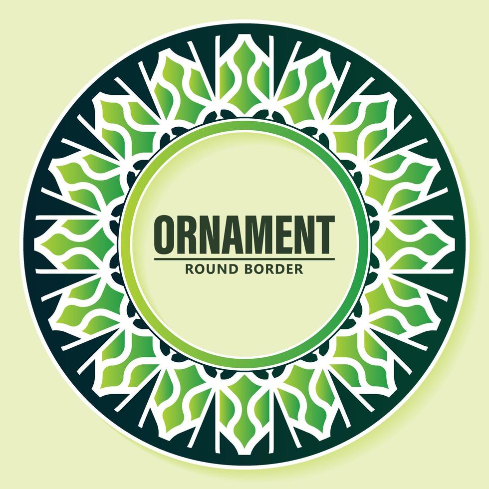 Elegant round border frame design vector