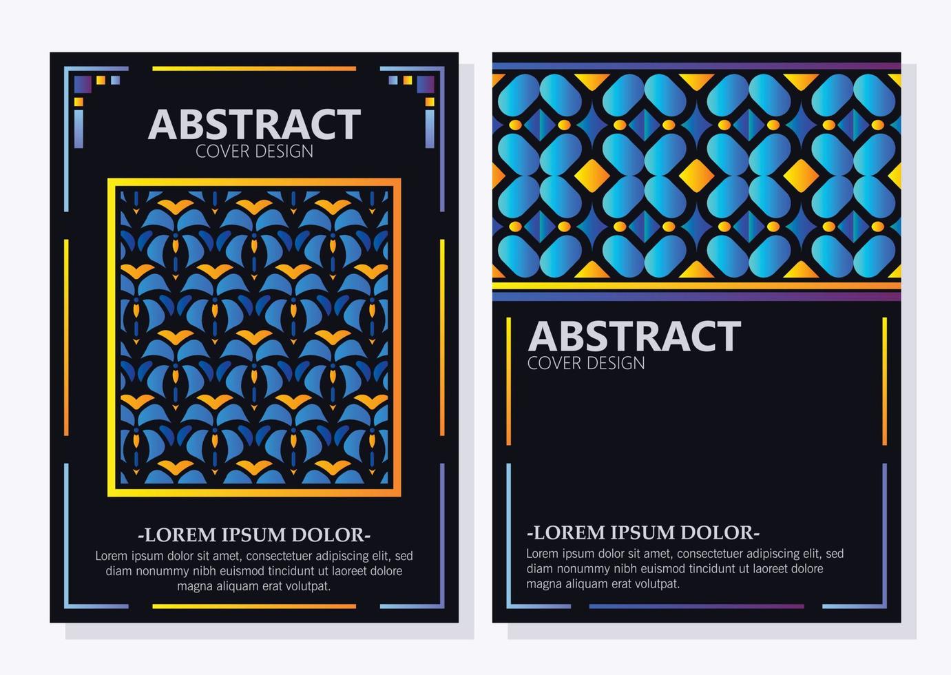 gradient dark geometric pattern cover design vector