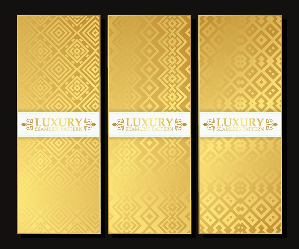 elegant gold abstract pattern vertical card vector