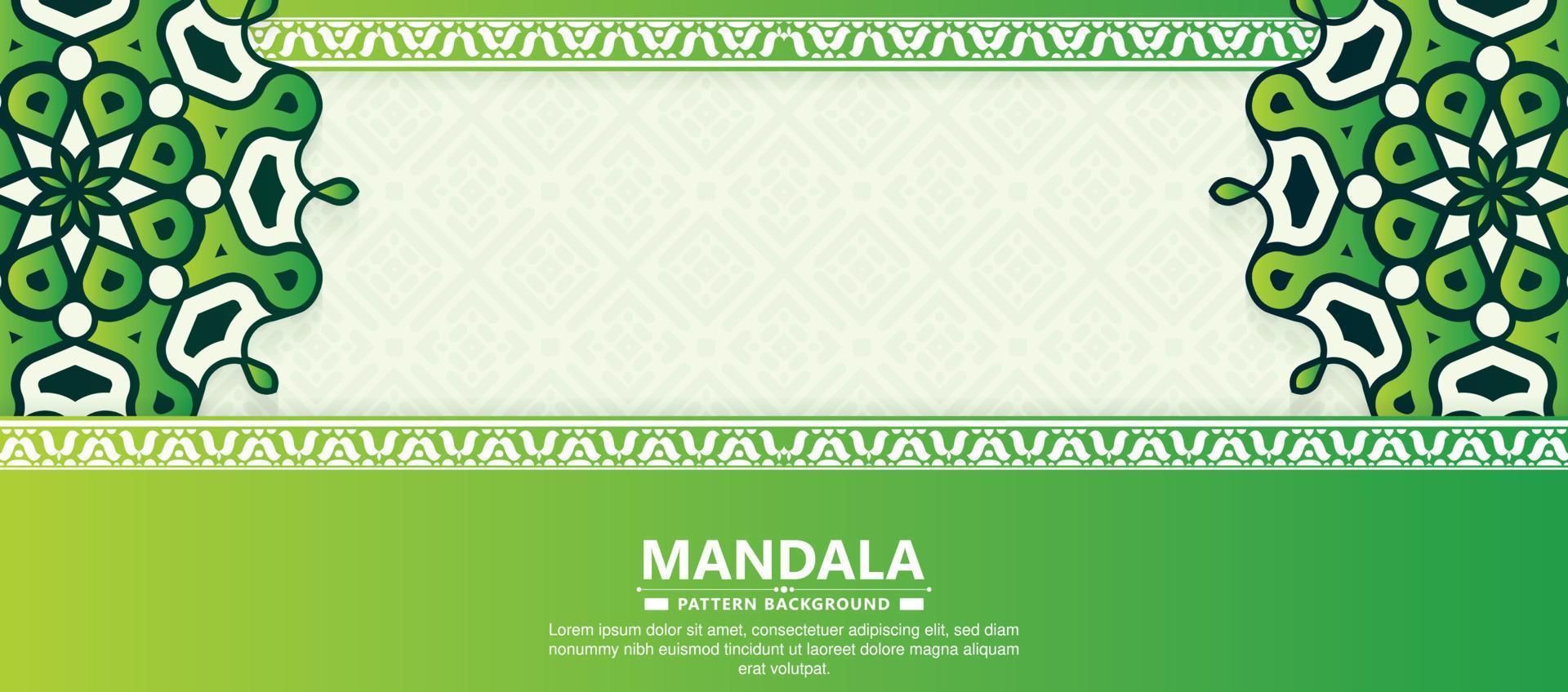 fondo de mandala decorativo verde vector