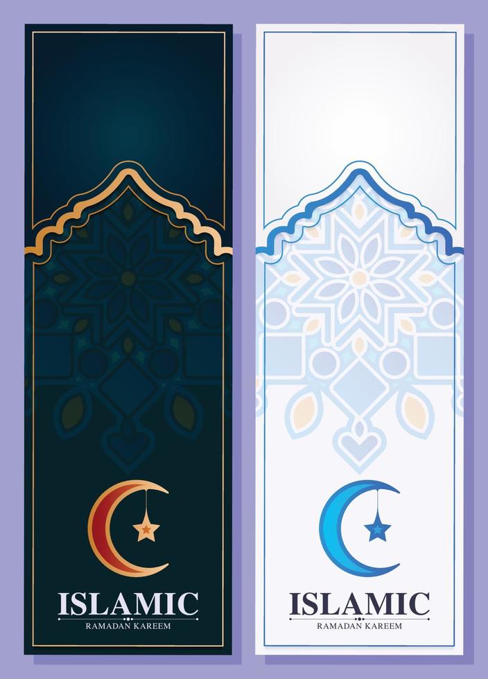 ramadan kareem islamic greeting card design vector