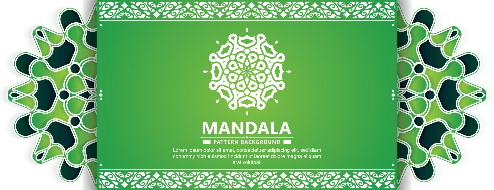 Green decorative mandala background vector