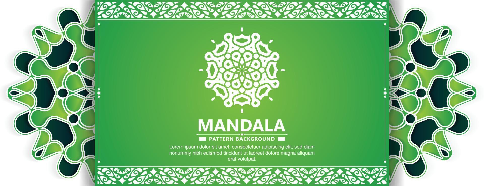 Green decorative mandala background vector