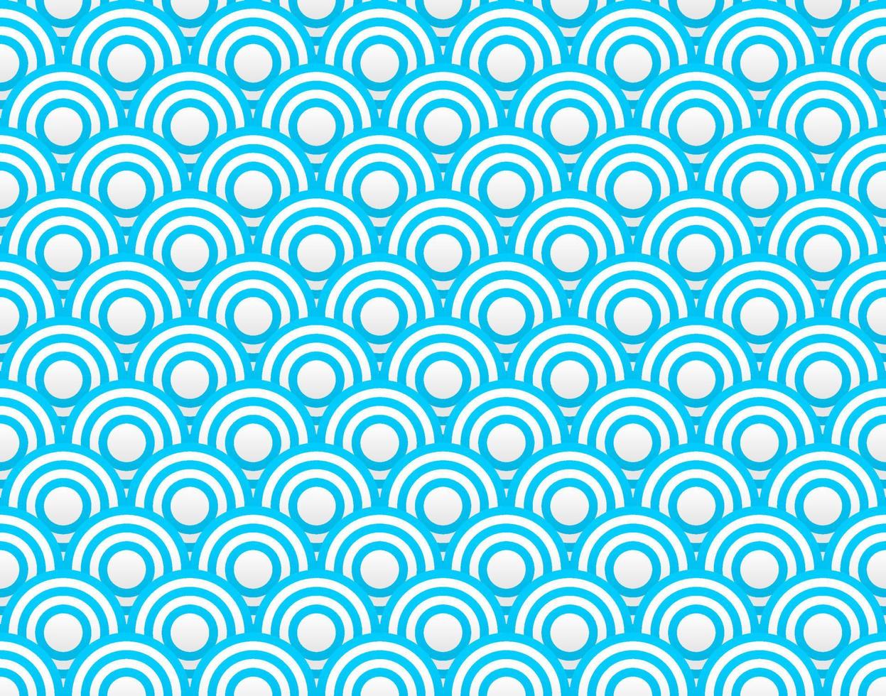 Wave Pattern Geometric Ocean Blue for Abstract Background Swirl Circle Texture vector