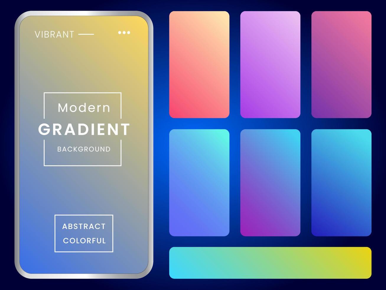 Beautiful soft color abstract gradients background on dark vector
