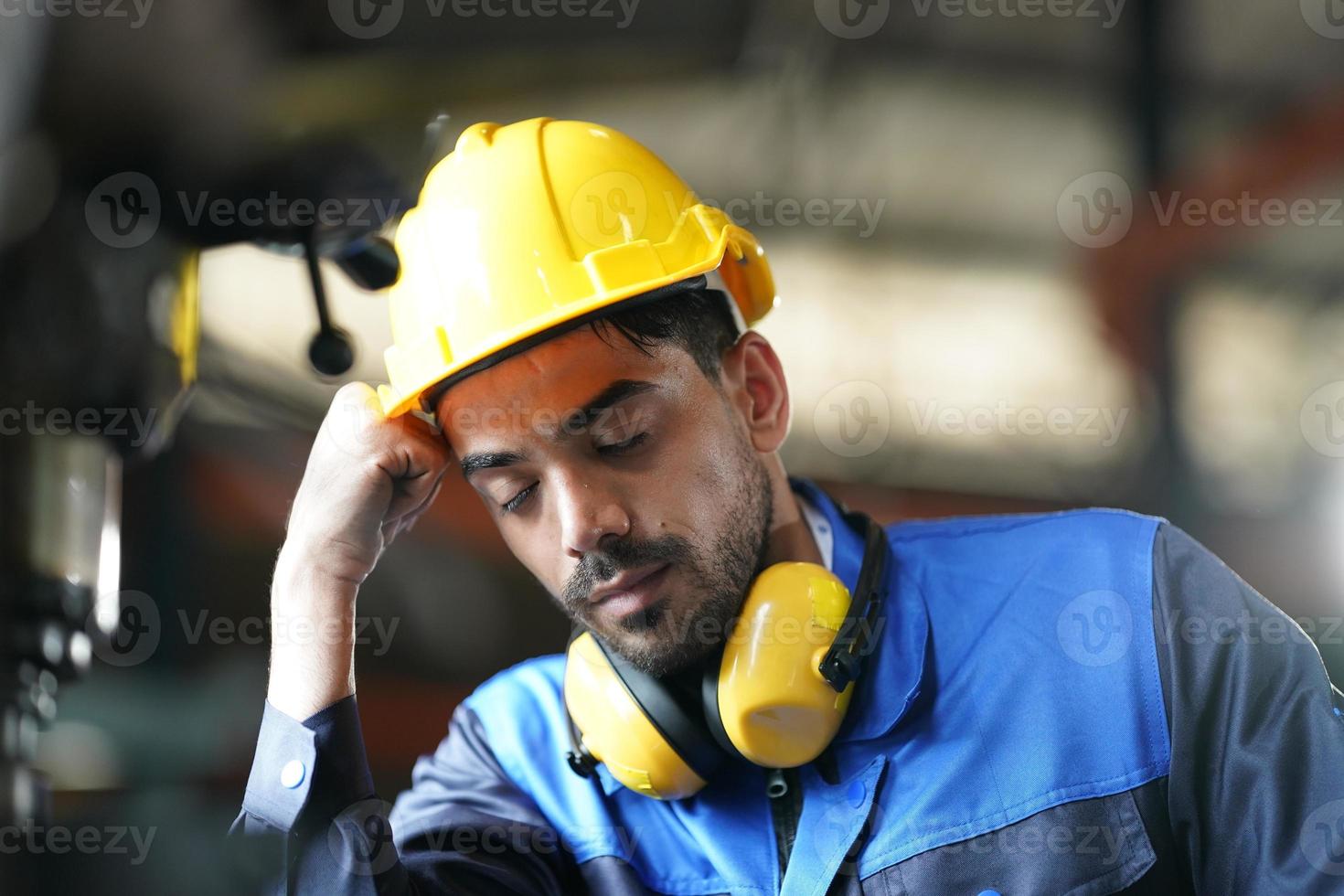 Professional men engineer worker skills quality, maintenance, training industry factory worker , warehouse Workshop for factory operators, mechanical engineering team production. photo
