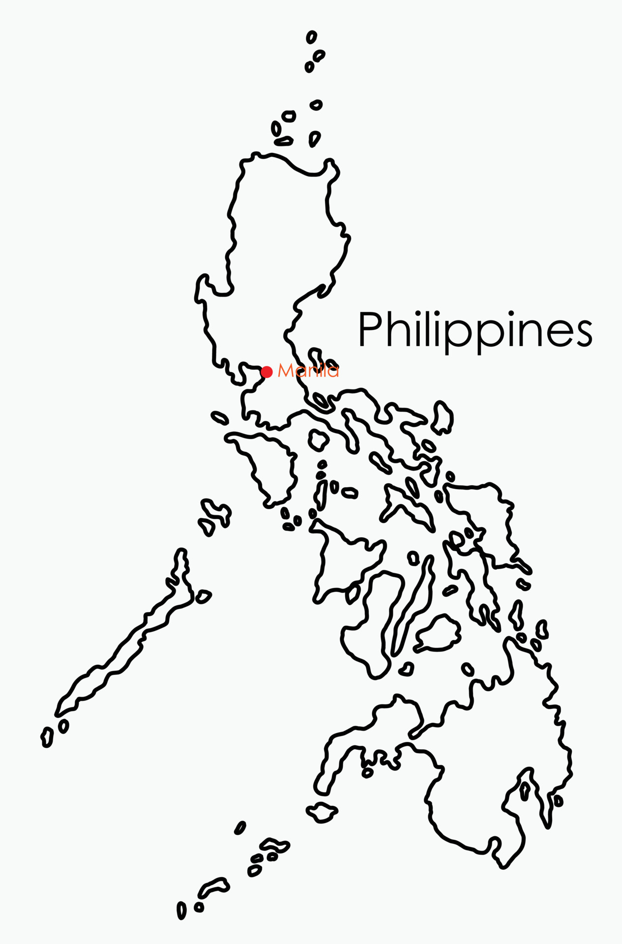 Doodle freehand drawing map of Philippines. 7058968 Vector Art at Vecteezy