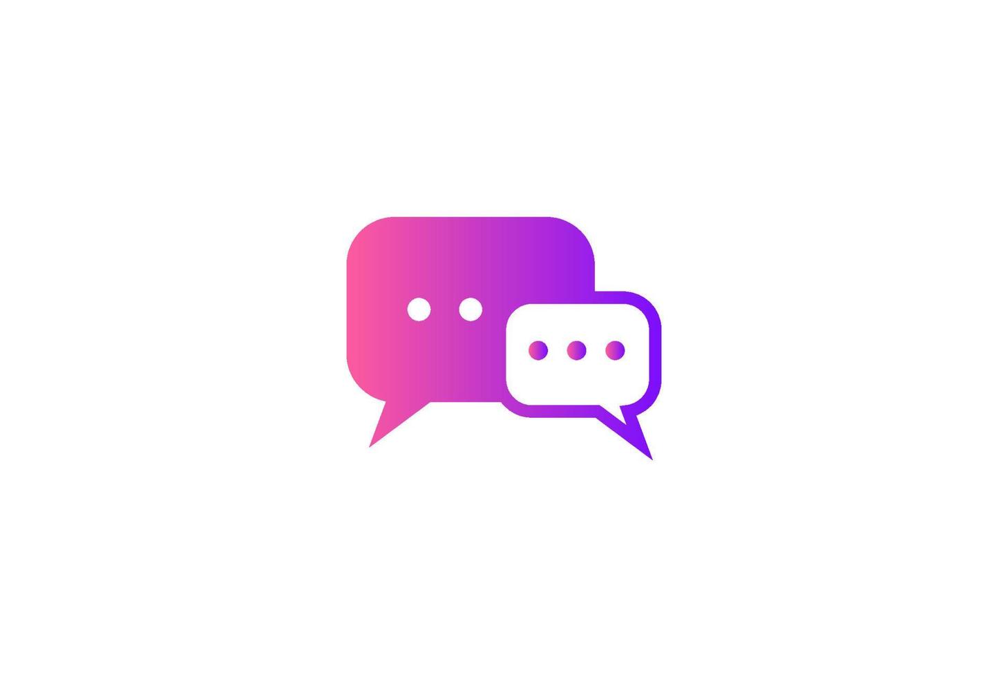 símbolo de signo de conversación de chat moderno minimalista simple para vector de diseño de logotipo de comunicación