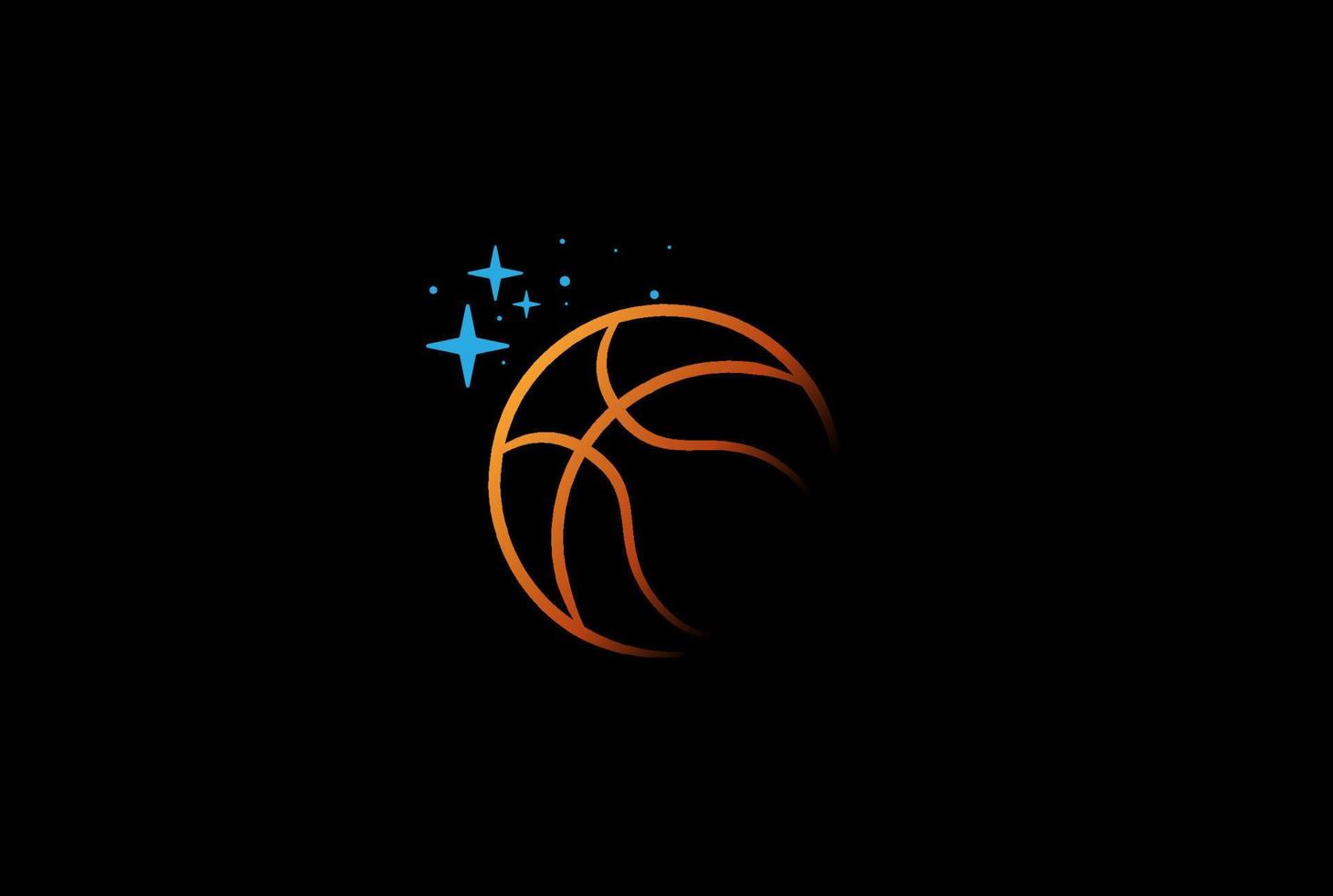 Modern Basketball Planet World Global for Sport Club Logo Design Vector