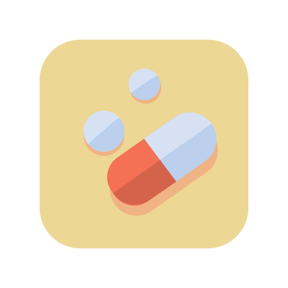 Abstract button pill and capsule icon on white background - Vector