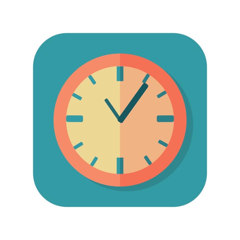 Abstract clock button icon on white background - Vector