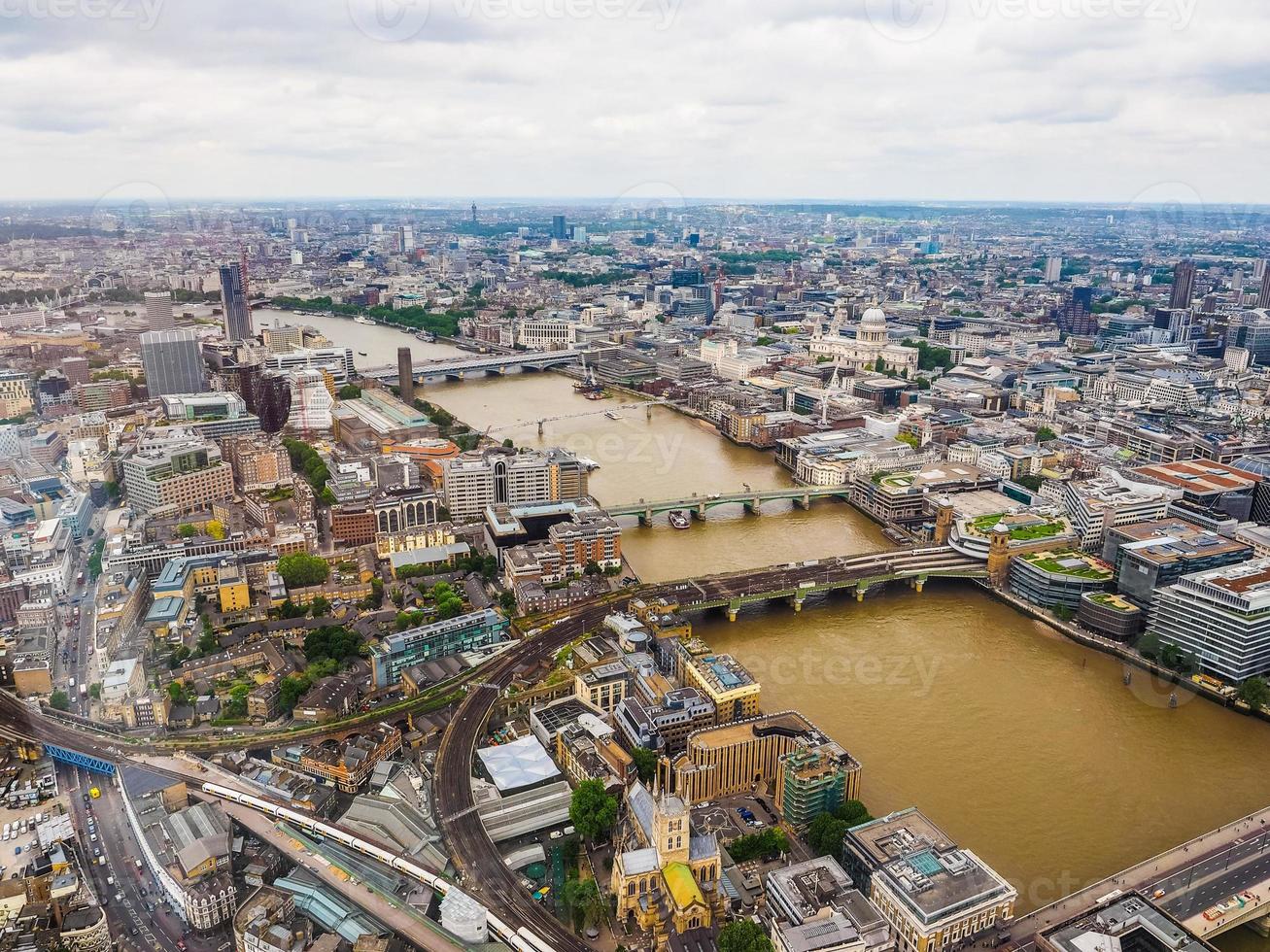 HDR Aerial view of London photo