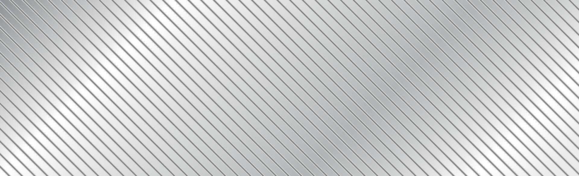 Panoramic abstract metal steel texture background slanted lines - Vector