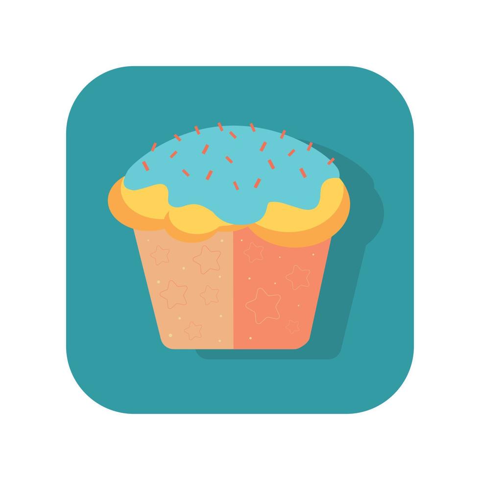pastel de icono de botón abstracto sobre fondo blanco - vector