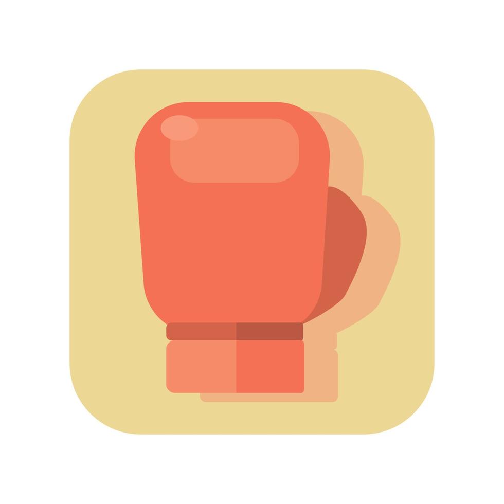 Abstract button icon boxing glove on white background - Vector