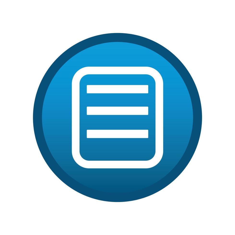 Round media statistics icon on white background - Vector