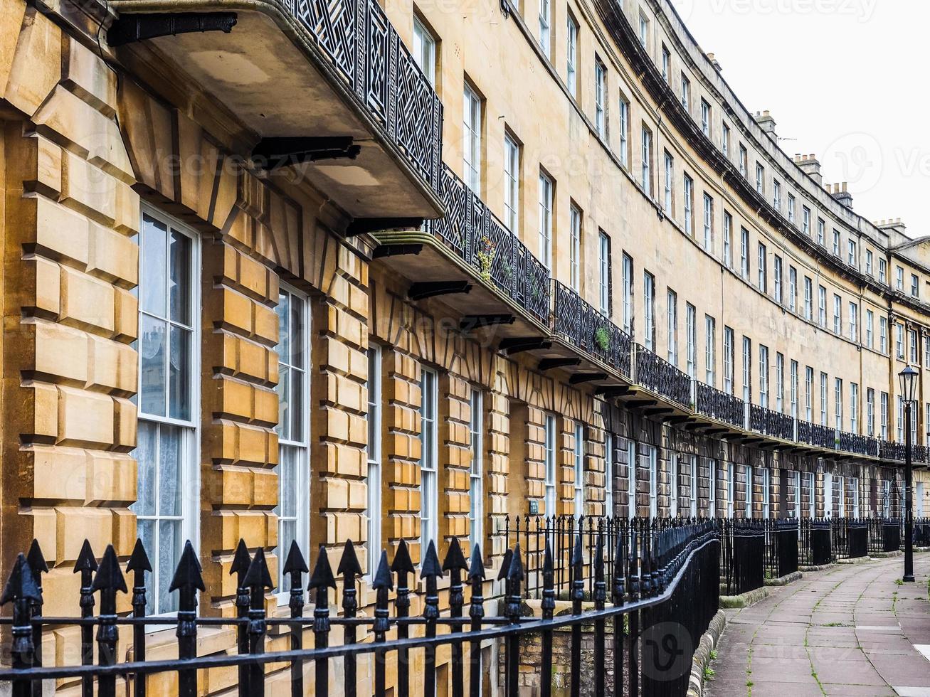 hdr norfolk crescent hilera de casas adosadas en bath foto