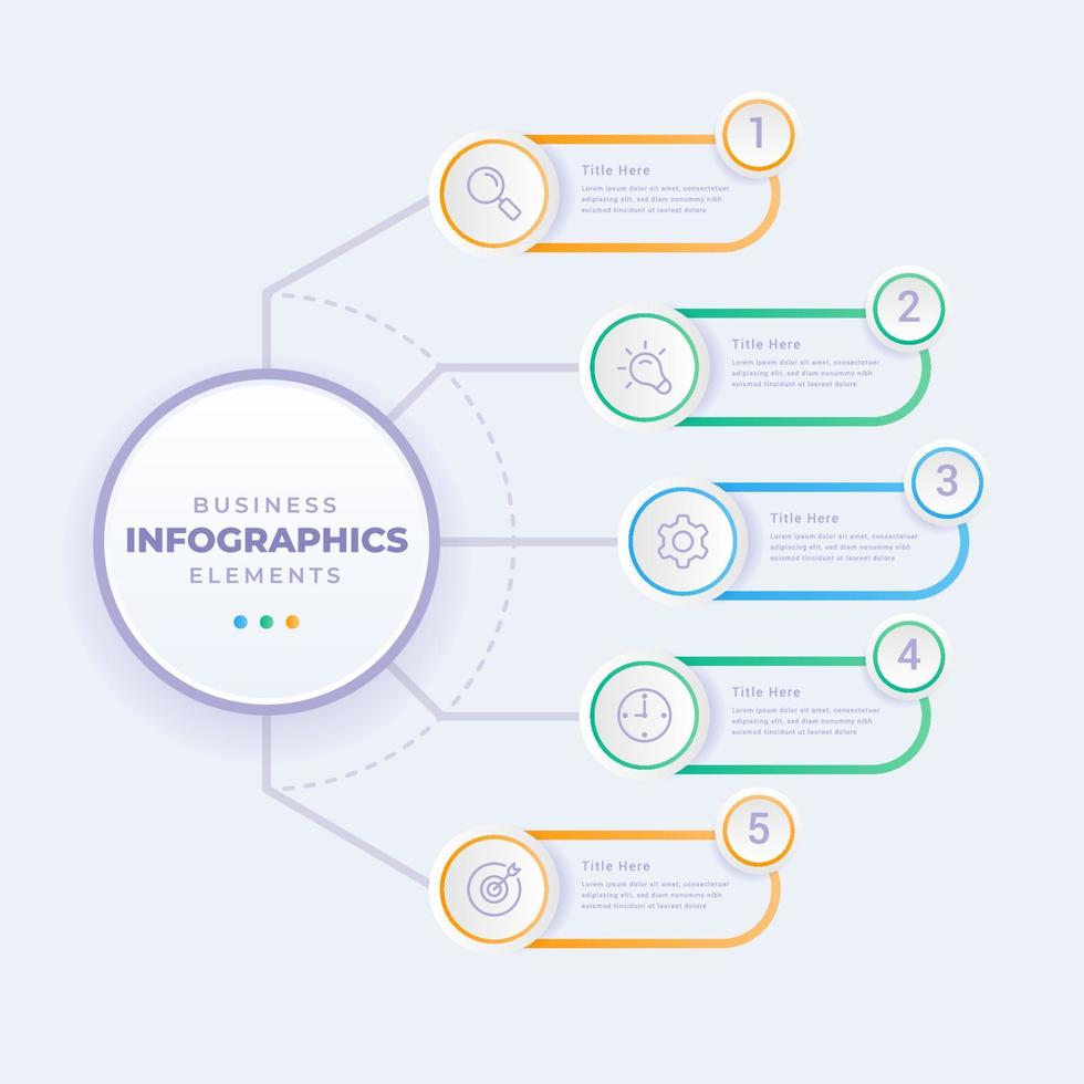 Presentation business modern infographic template vector