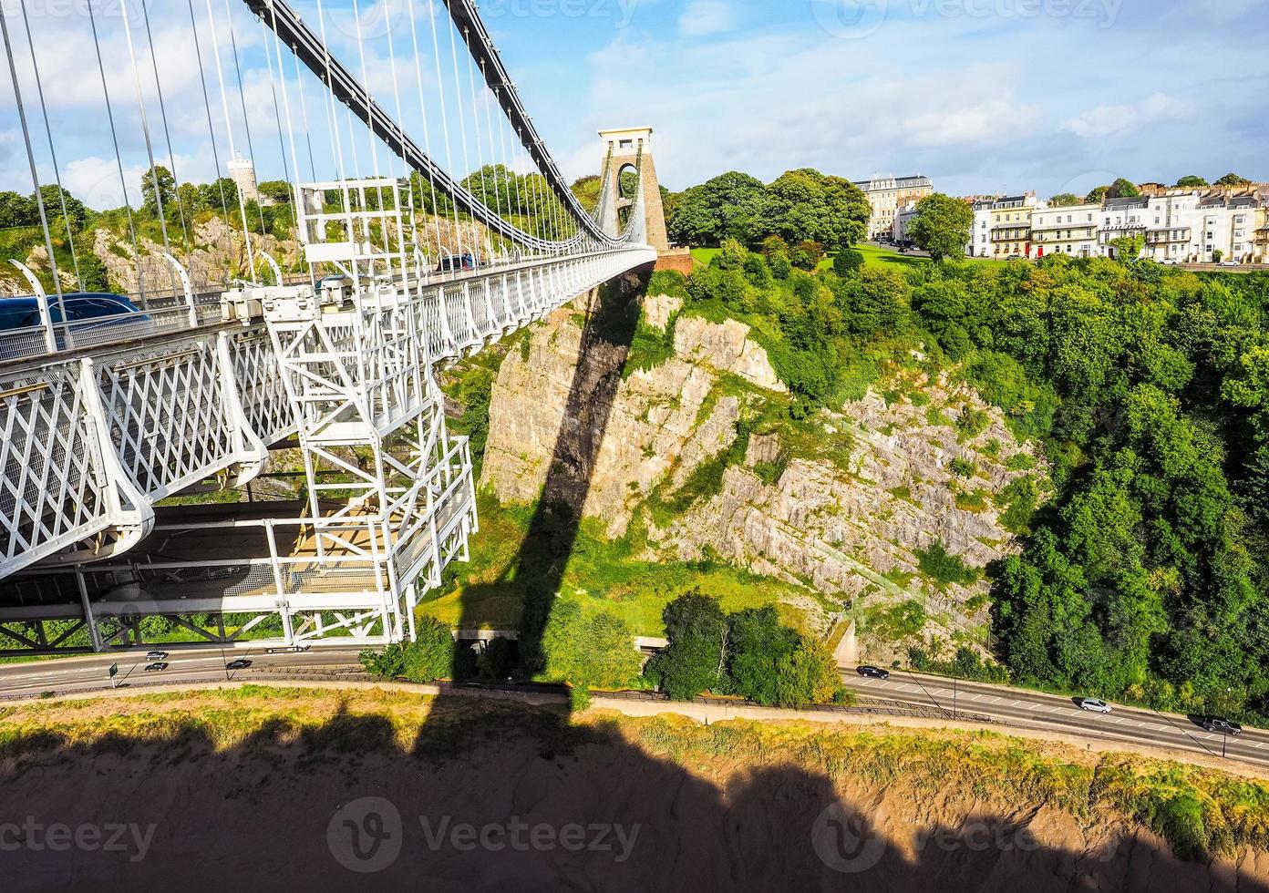 hdr puente colgante de clifton en bristol foto