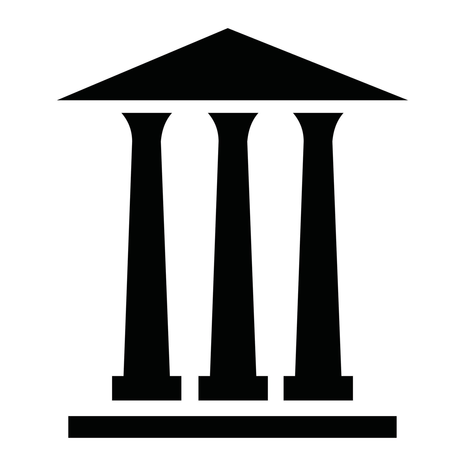 three pillars icon 7059500 Vector Art at Vecteezy