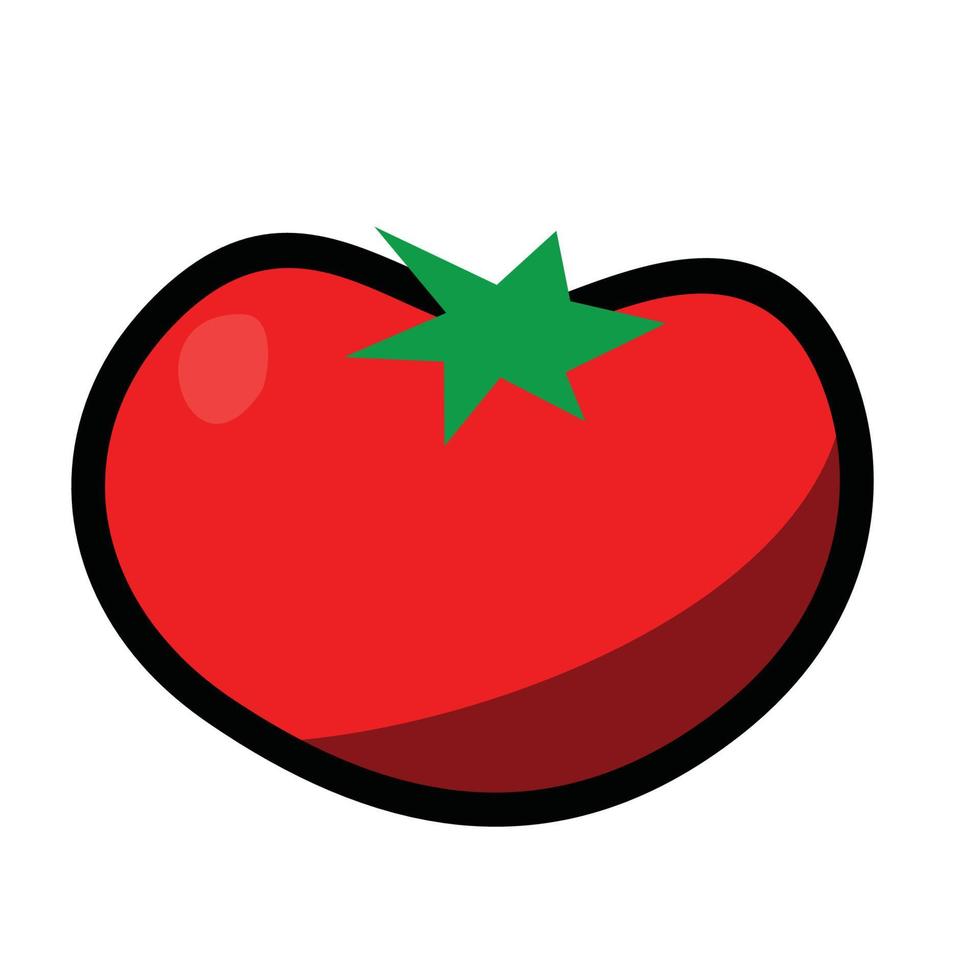 icono de tomate de dibujos animados vector