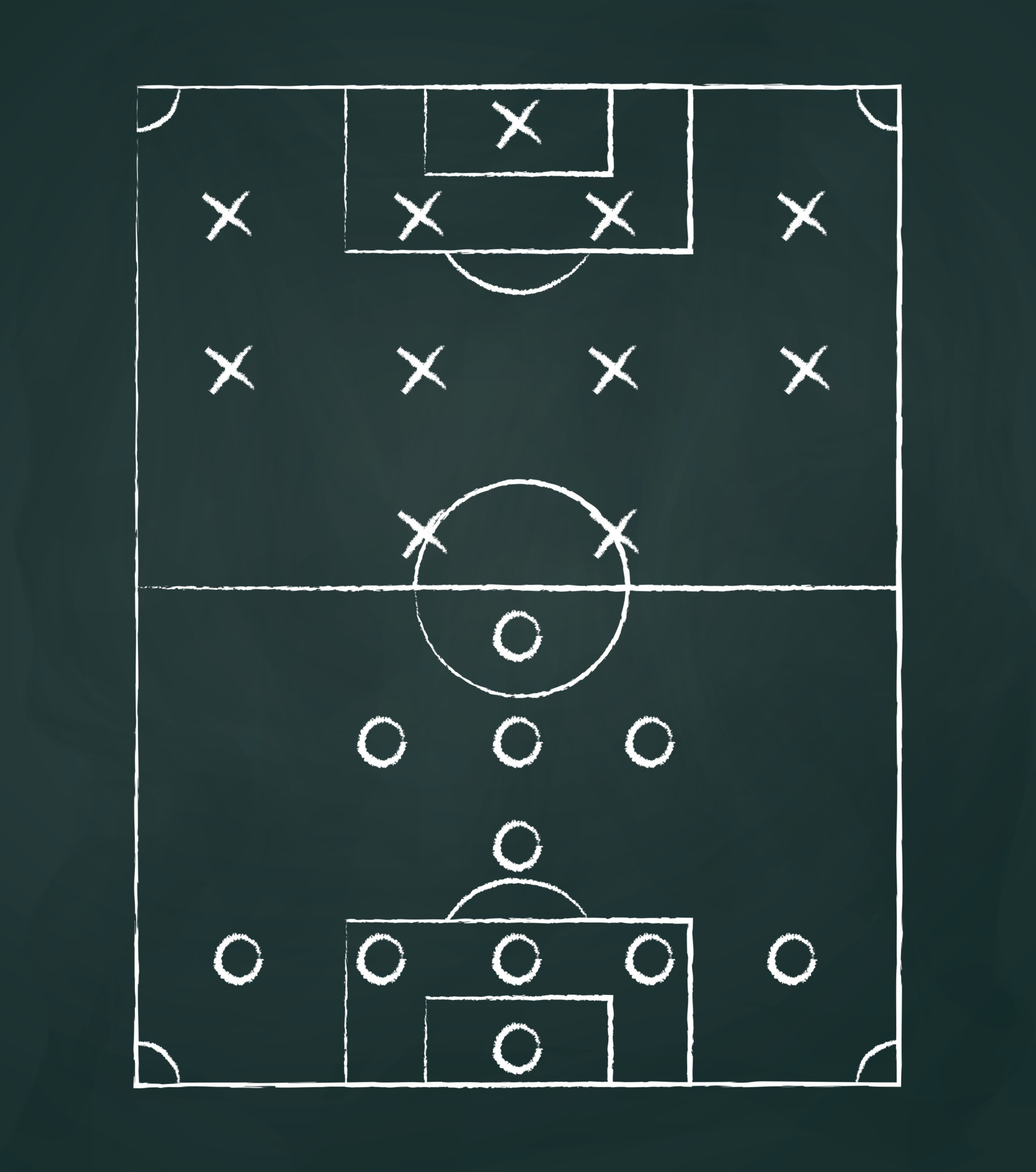 Dark background board with tactical placement of football players - Vector  7059526 Vector Art at Vecteezy