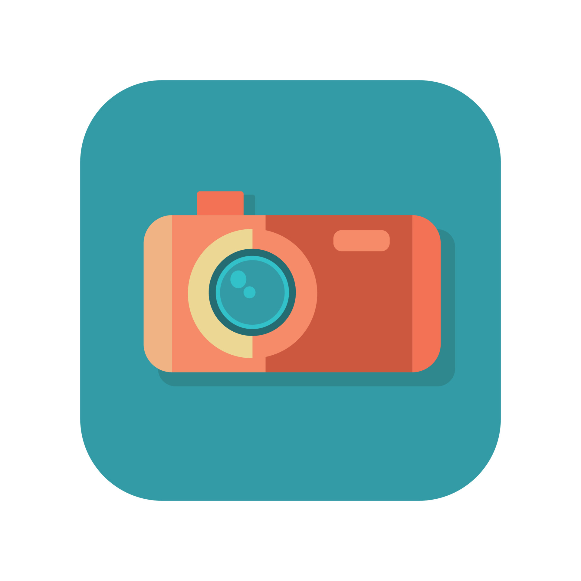 Abstract button camera icon on white background Vector 7059537 Vector