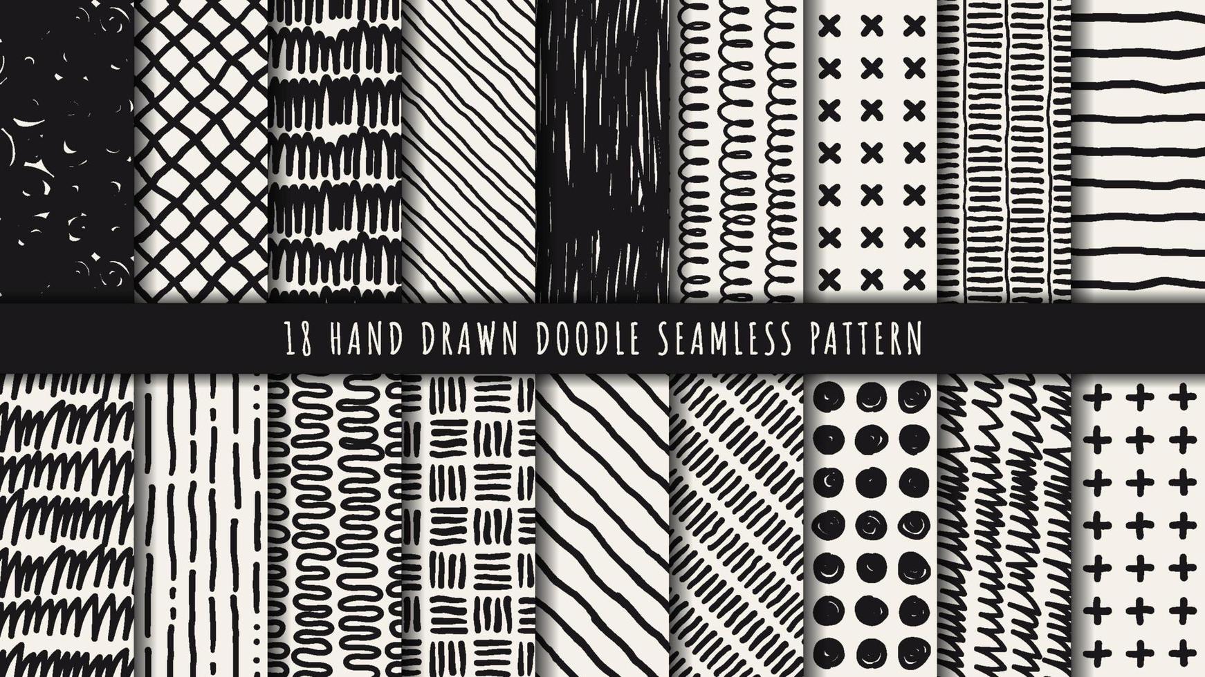 Hand drawn abstract seamless pattern vector