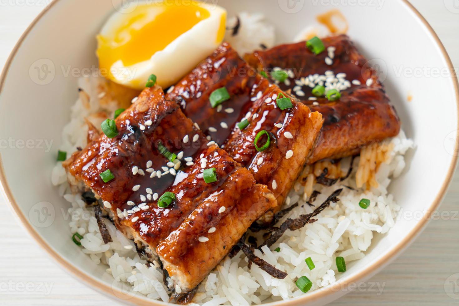 eel rice bowl or unagi rice bowl 7059849 Stock Photo at Vecteezy