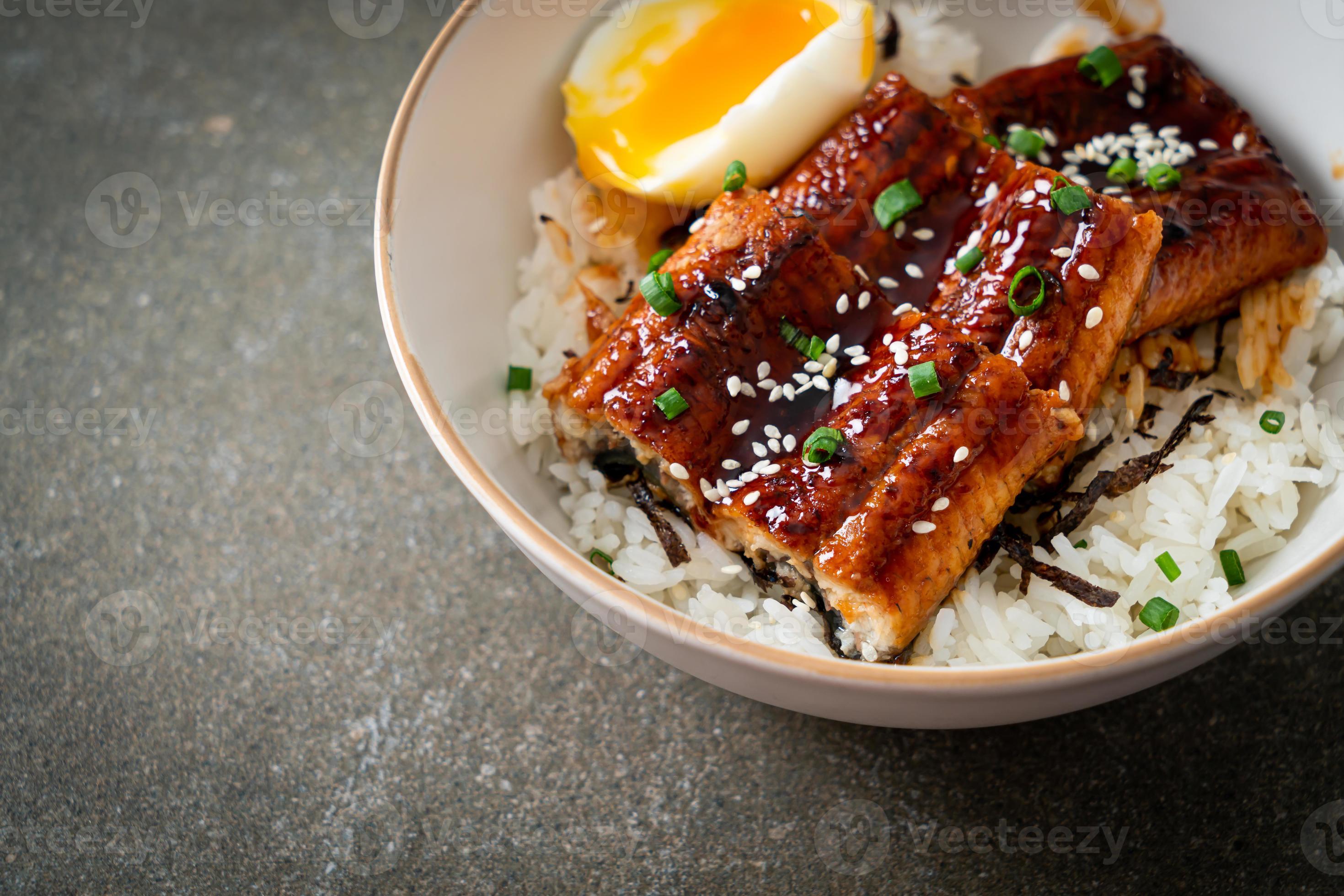 eel rice bowl or unagi rice bowl 7059860 Stock Photo at Vecteezy