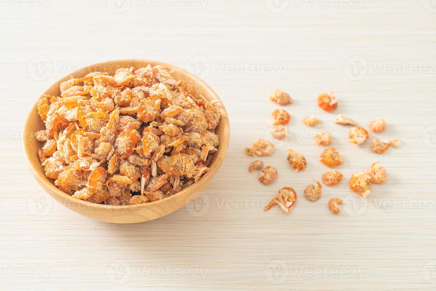 dried shrimps or dried salted prawn photo