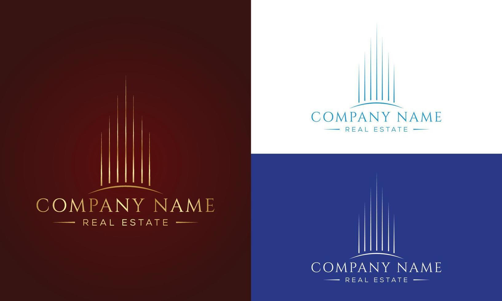 Building and Construction real estate logo design vector