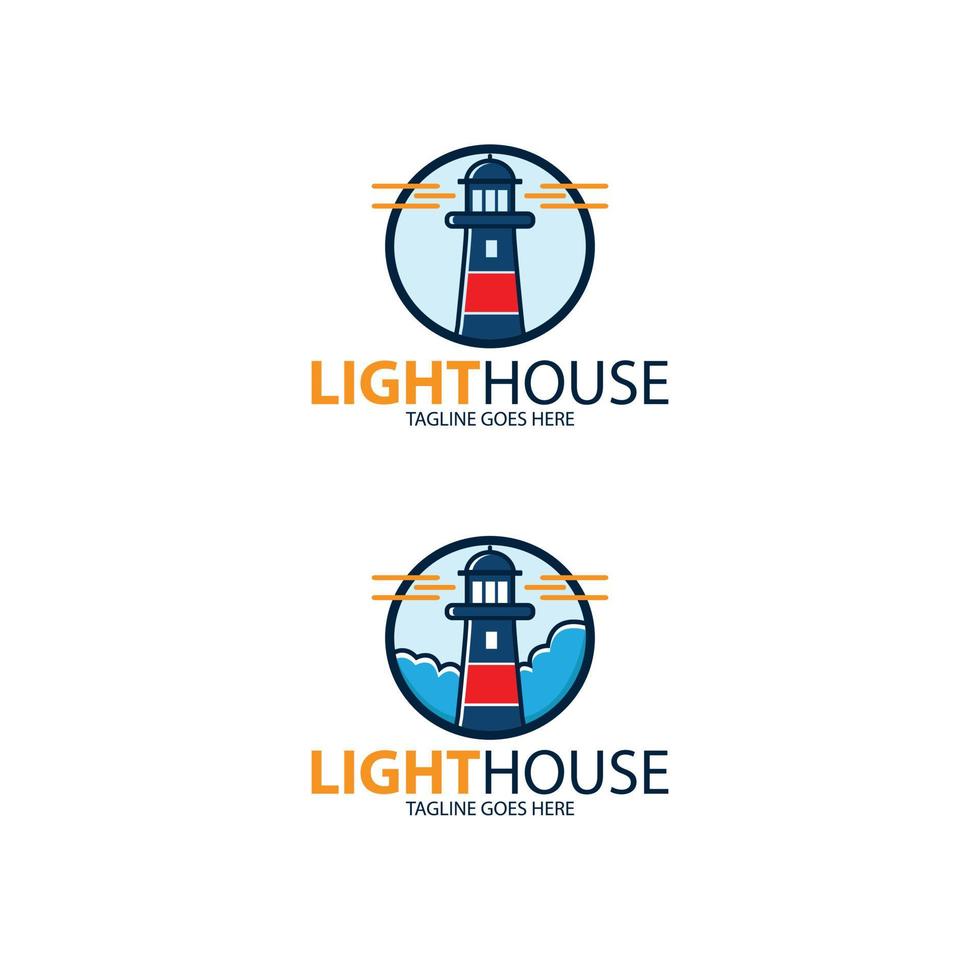 light house logo set vector