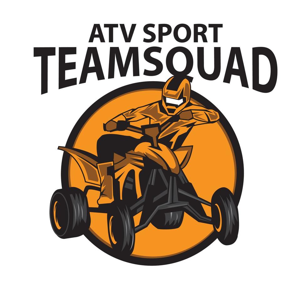 deporte amarillo atv, un deporte de logotipo de ilustración vector